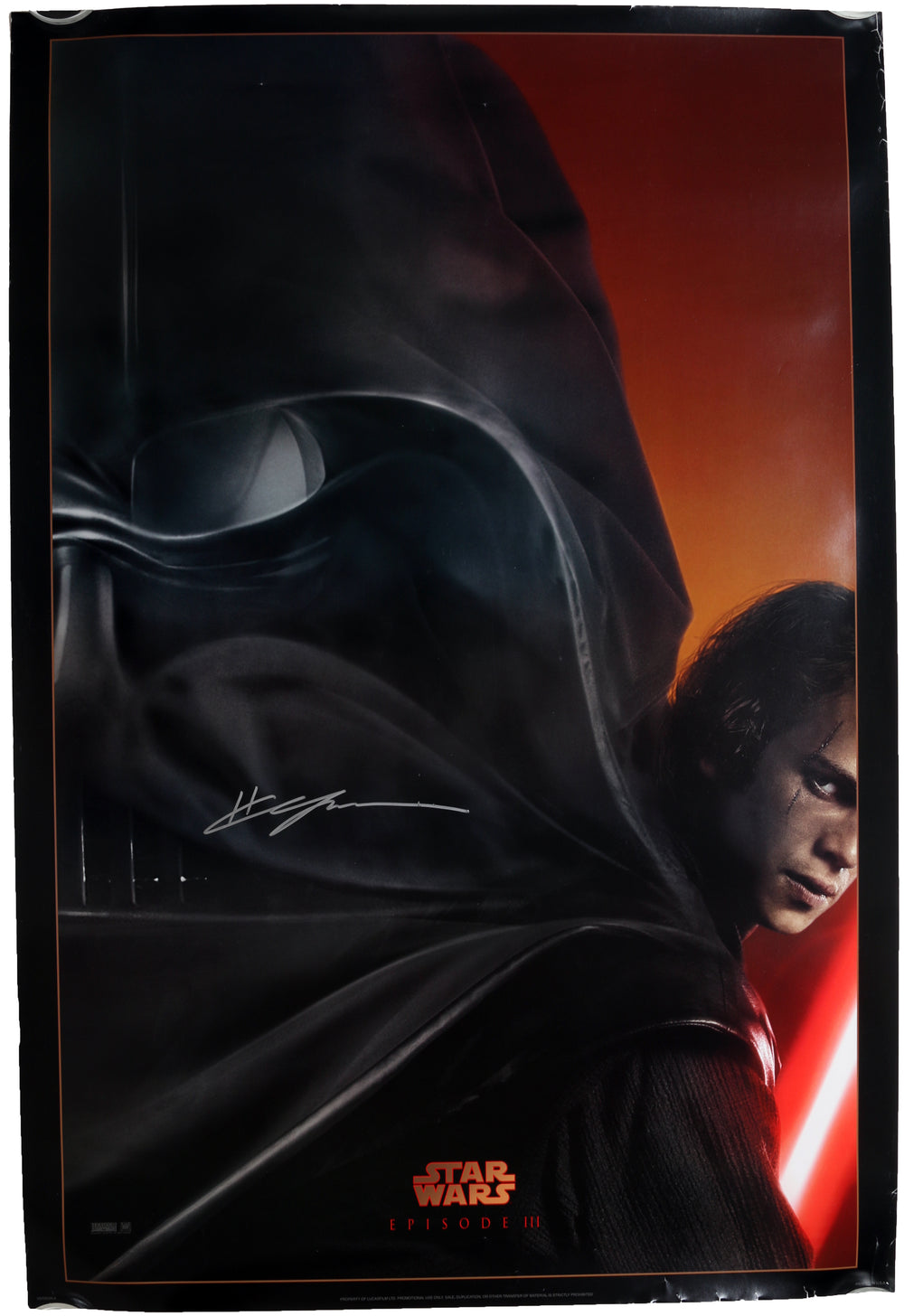 Hayden Christensen as Anakin Skywalker in Star Wars Episode III: Revenge of the Sith Signed Poster