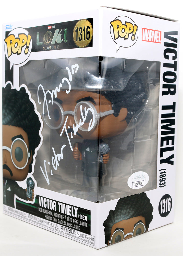 
                  
                    Jonathan Majors as Victor Timely in Loki (JSA) Signed Funko POP! #1316 with Character Name
                  
                