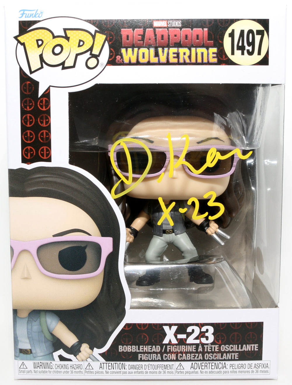 Dafne Keen as X-23 in Deadpool & Wolverine Signed Funko POP! #1497 with Character Name
