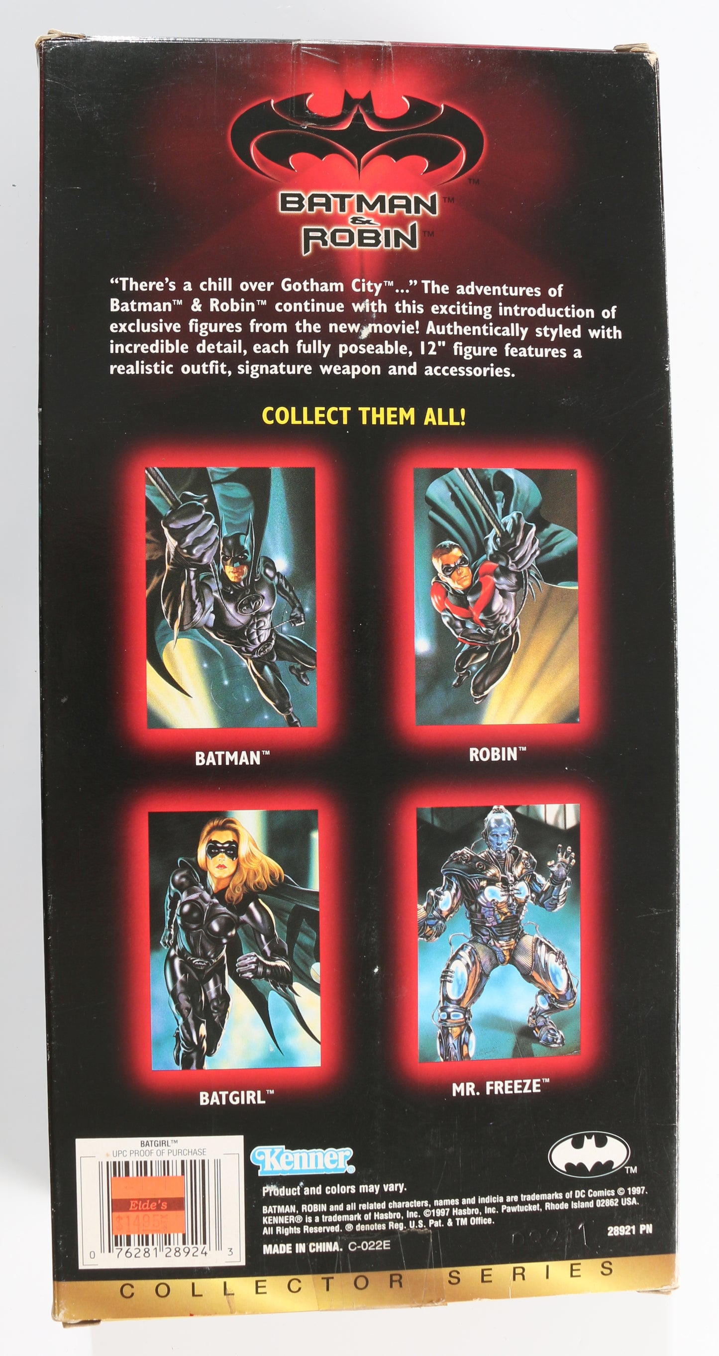 
                  
                    Alicia Silverstone as Batgirl in Batman & Robin Fully Poseable 12 Inch Figure with Character Name
                  
                