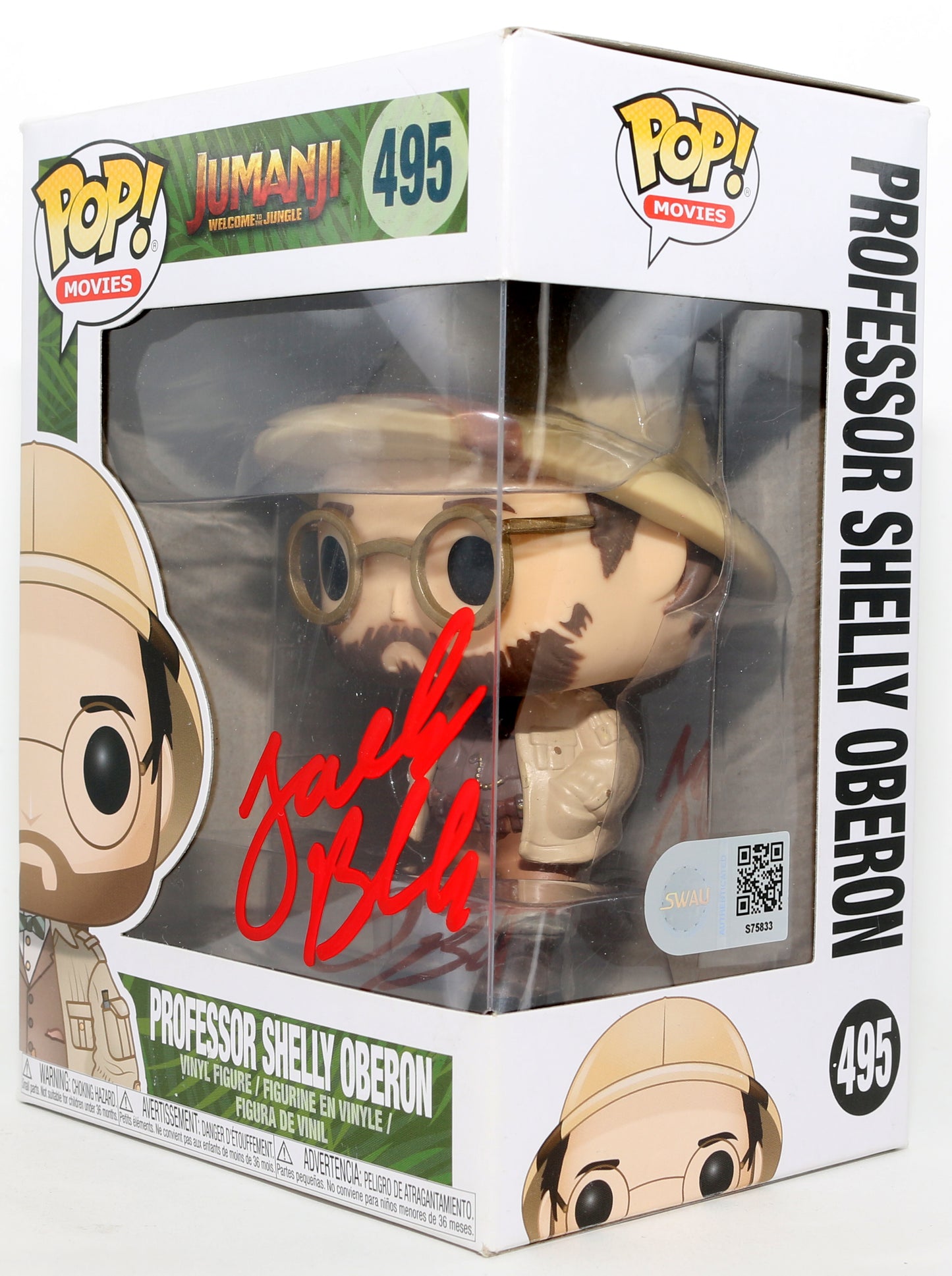
                  
                    Jack Black as Professor Sheldon "Shelly" Oberon in Jumanji: Welcome to the Jungle (SWAU) Signed Funko POP! #495
                  
                