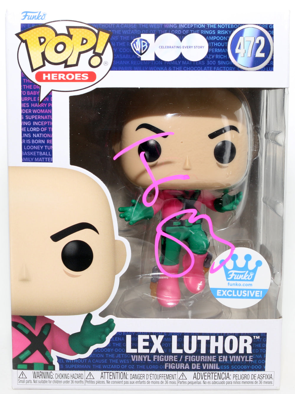 Jesse Eisenberg as Lex Luthor in Batman v Superman: Dawn of Justice Funko Store Exclusive (SWAU) Signed Funko POP! #472