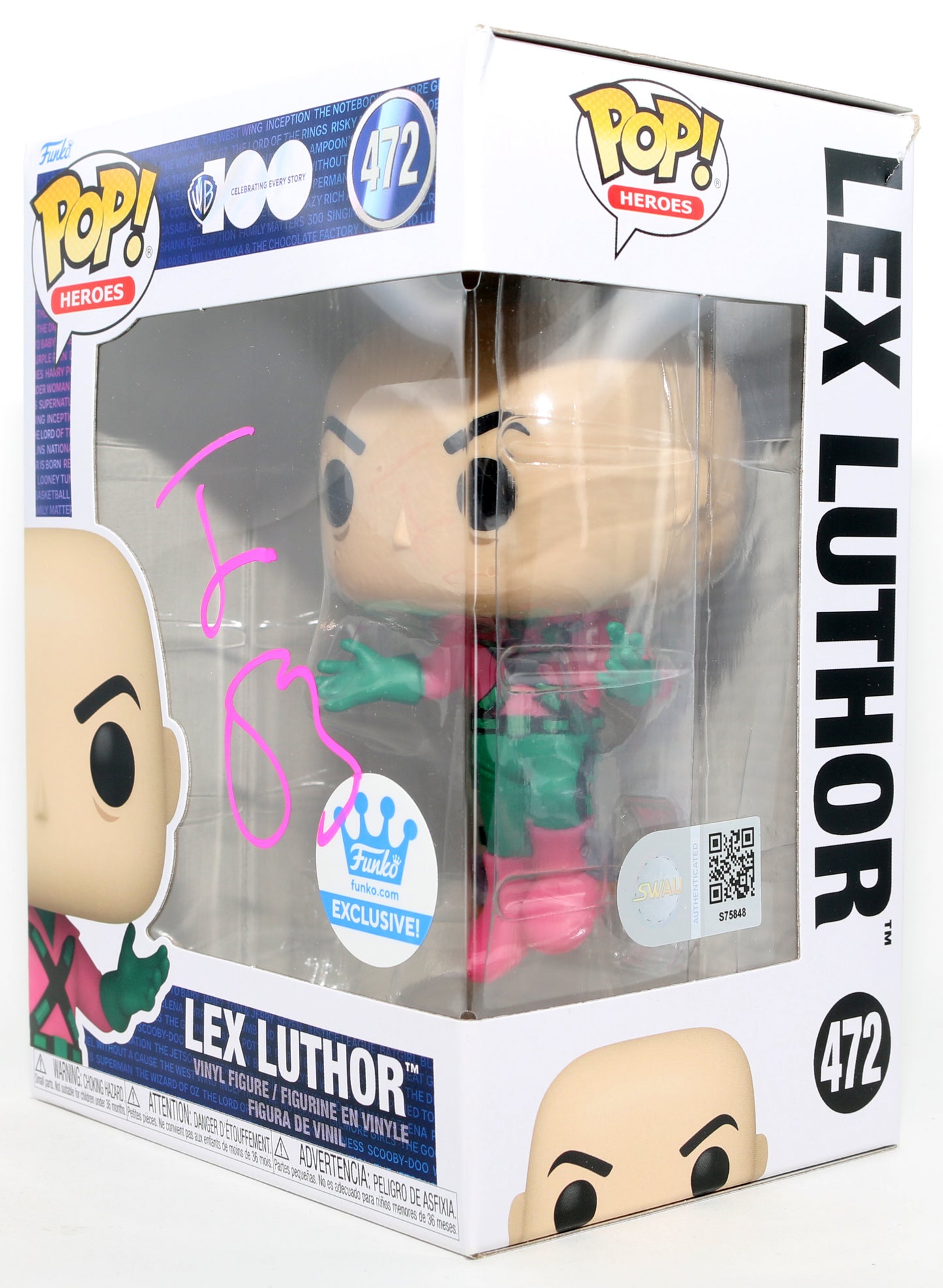 
                  
                    Jesse Eisenberg as Lex Luthor in Batman v Superman: Dawn of Justice Funko Store Exclusive (SWAU) Signed Funko POP! #472
                  
                