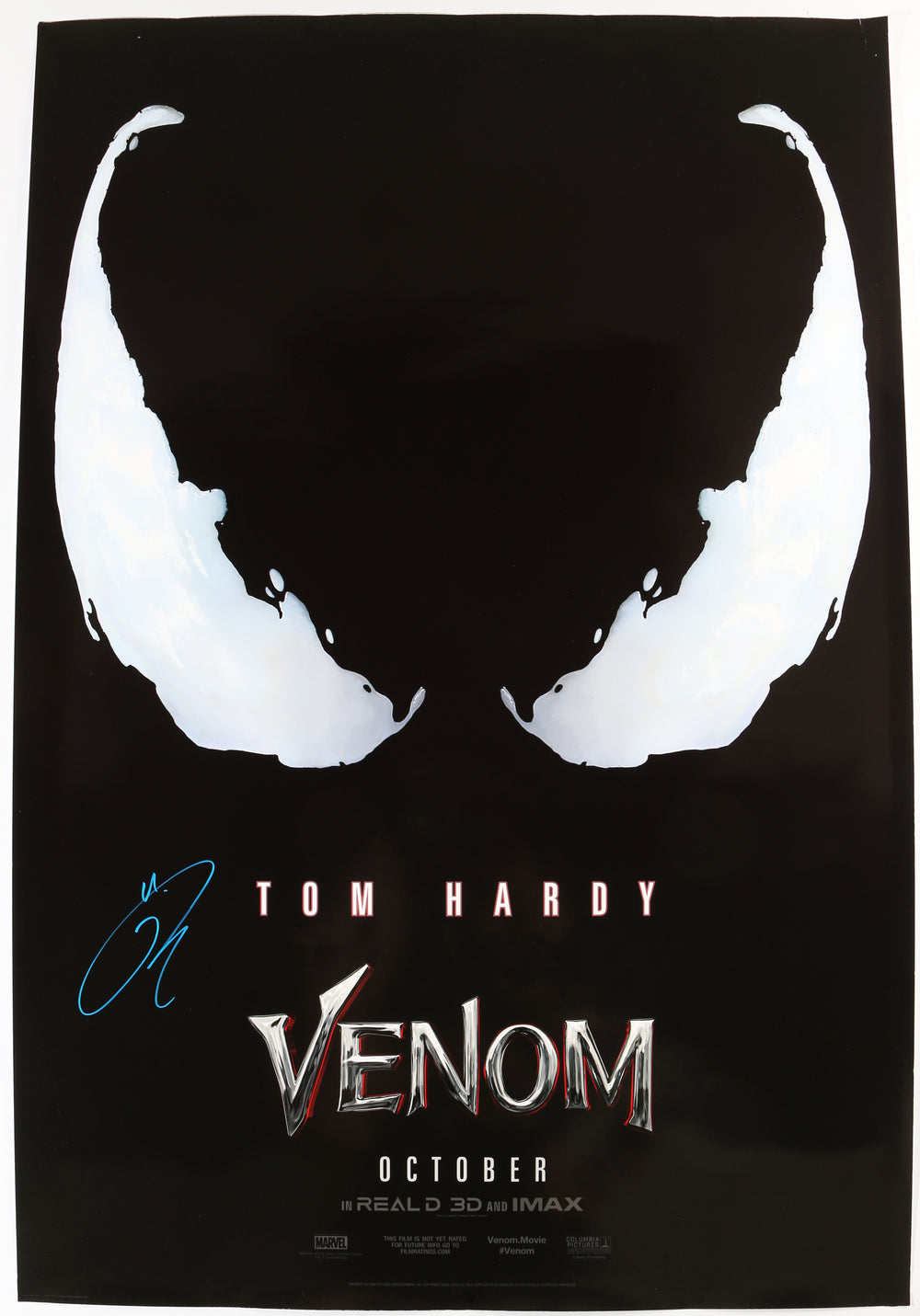 Tom Hardy as Eddie Brock / Venom in Venom Signed 27x40 Poster