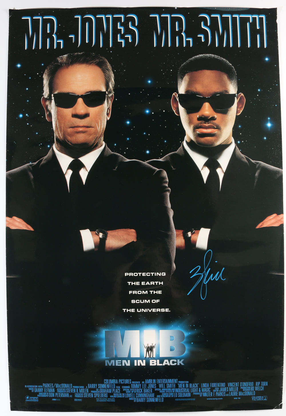 Will Smith as Agent J in Men in Black Signed 27x40 Poster