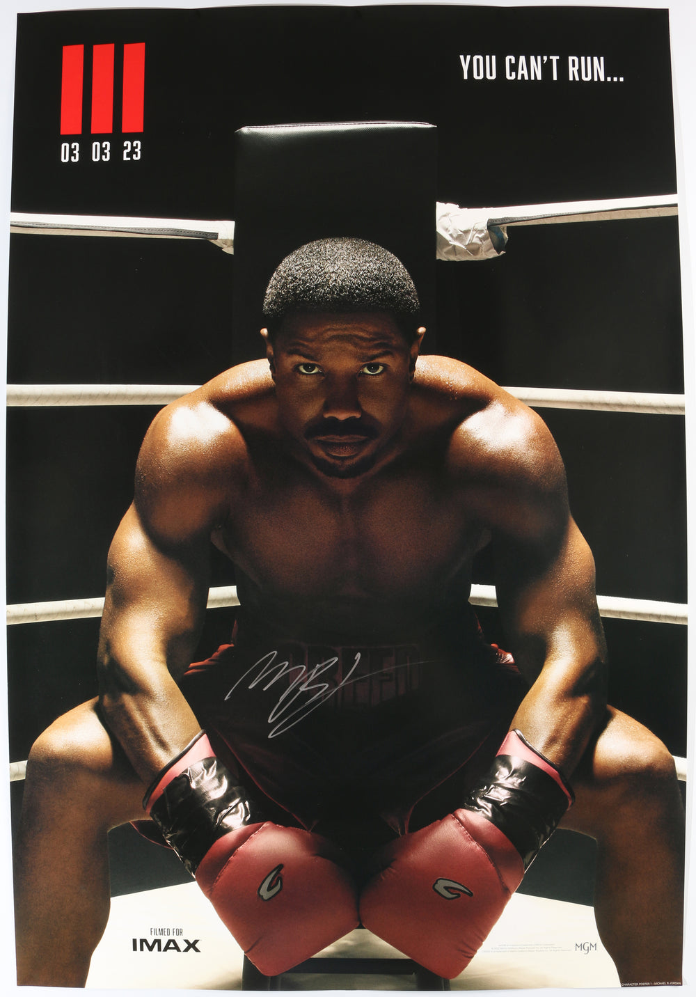 Michael B. Jordan as Adonis Creed in Creed III Signed 27x40 Poster