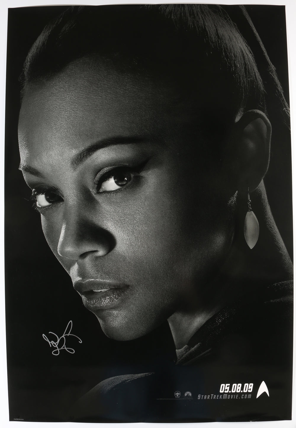 Zoe Saldaña as Nyota Uhura in Star Trek Signed 27x40 Poster