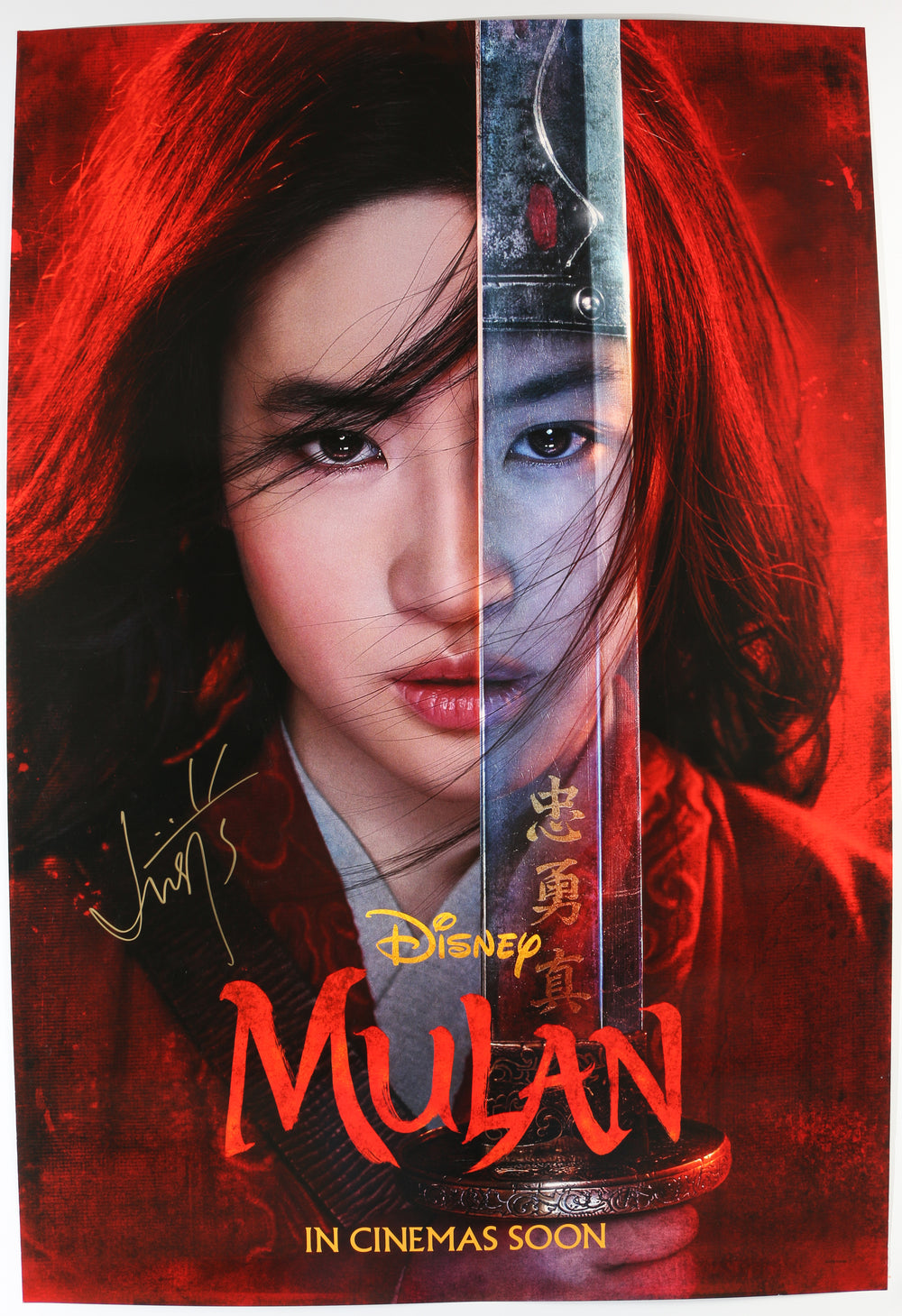 Liu Yifei as Mulan in Mulan Signed 27x40 Poster