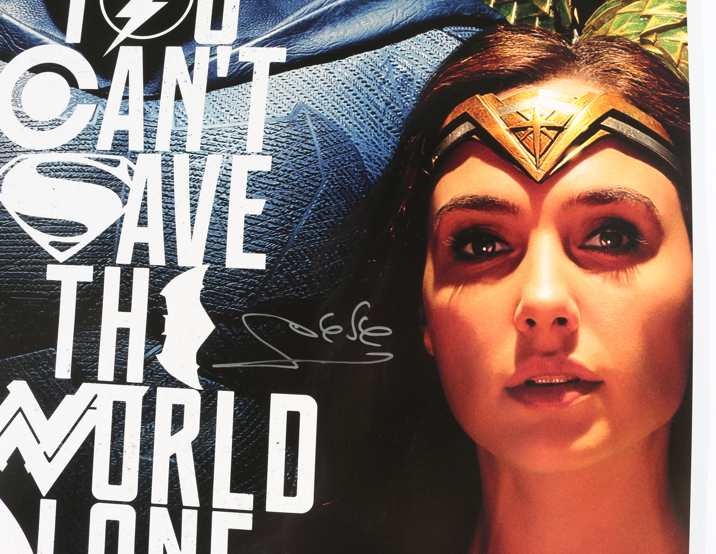 
                  
                    Justice League 27x40 Poster Cast Signed by Ben Affleck, Jason Momoa, Gal Gadot, Ray Fisher, Ezra Miller, & Henry Cavill
                  
                
