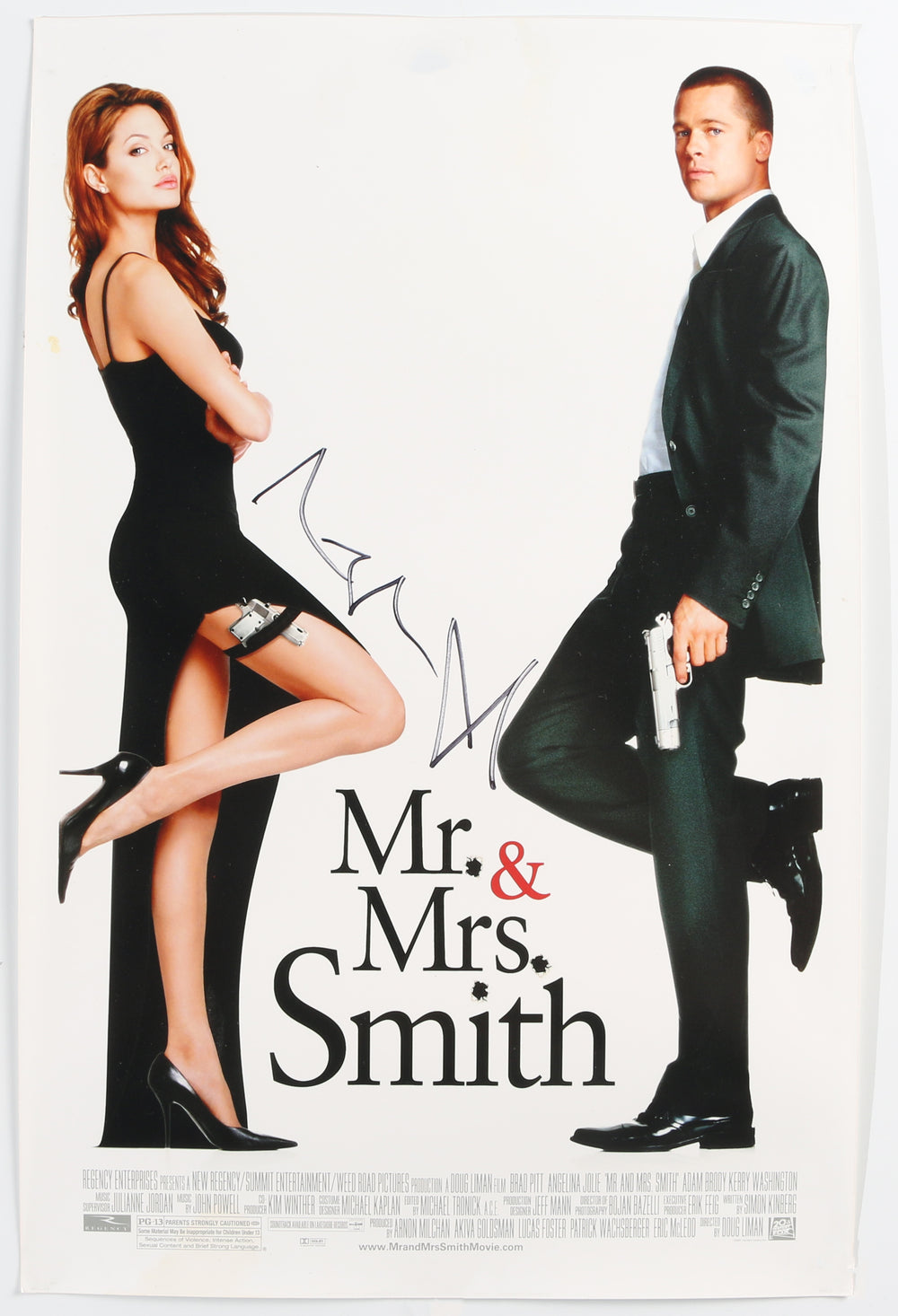 Angelina Jolie as Jane Smith in Mr. & Mrs. Smith Signed 11x17 Mini Poster
