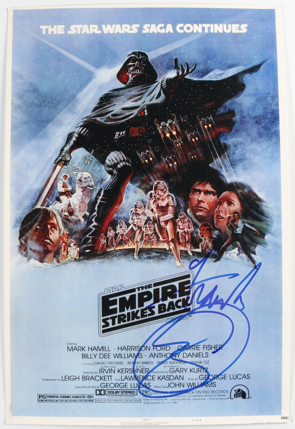 Frank Oz as Yoda in Star Wars: The Empire Strikes Back Signed 12x18 Mini Poster