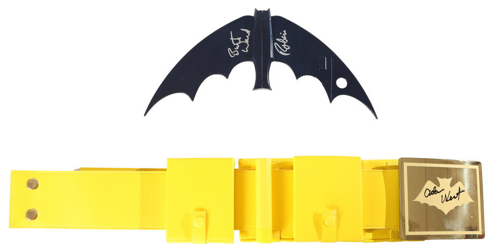 
                  
                    Batman & Robin 1966 Prop Replica 1:1 Scale Batman Utility Belt & Batarang (Celebrity Authentics) Signed by Adam West & Burt Ward
                  
                