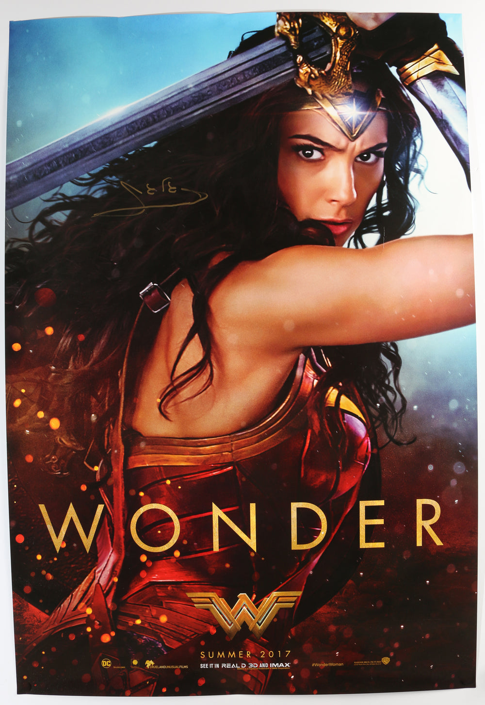 Gal Gadot as Wonder Woman in Wonder Woman Signed 27x40 Poster