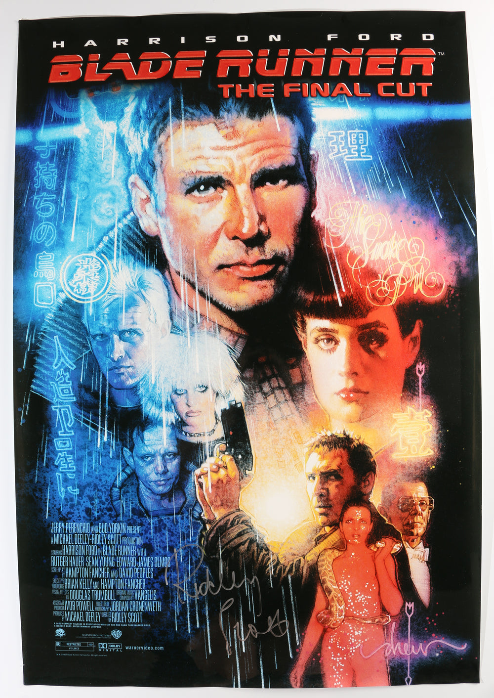 Ridley Scott Director of Blade Runner The Final Cut Signed 27x40 Poster