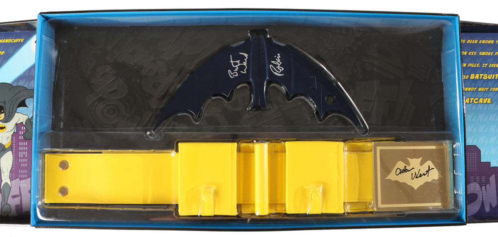 
                  
                    Batman & Robin 1966 Prop Replica 1:1 Scale Batman Utility Belt & Batarang (Celebrity Authentics) Signed by Adam West & Burt Ward
                  
                