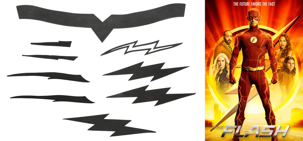 The Flash TV Show Grant Gustin Production Made Prototypes, Tests, and Patterns in Varying Styles of the Iconic Flash Lightning Bolt Glyphs - 2014