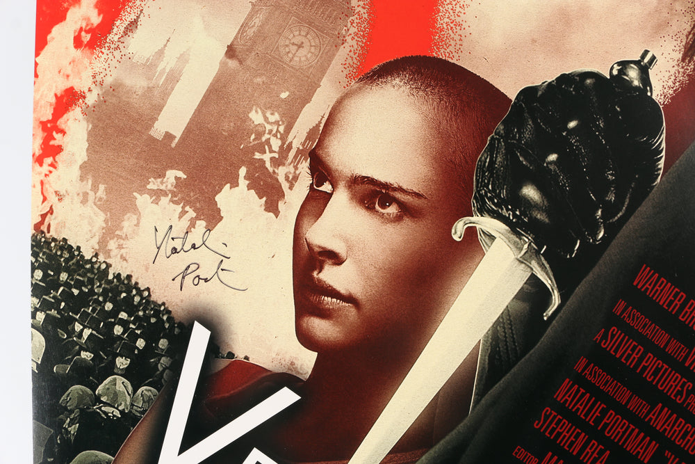 
                  
                    Natalie Portman as Evey Hammond in V for Vendetta Signed 27x40 Poster
                  
                