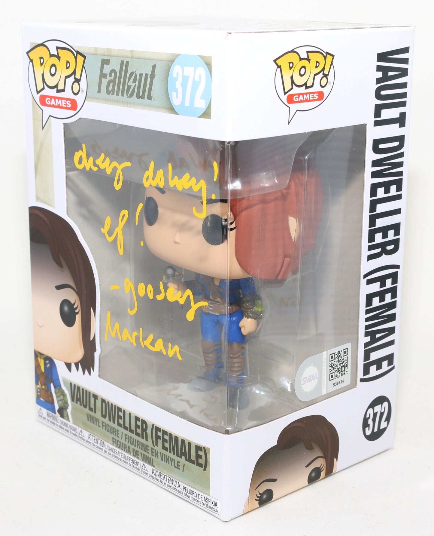 
                  
                    Ella Purnell as Lucy in Fallout (SWAU) Signed Funko POP! #372 with Character Name
                  
                