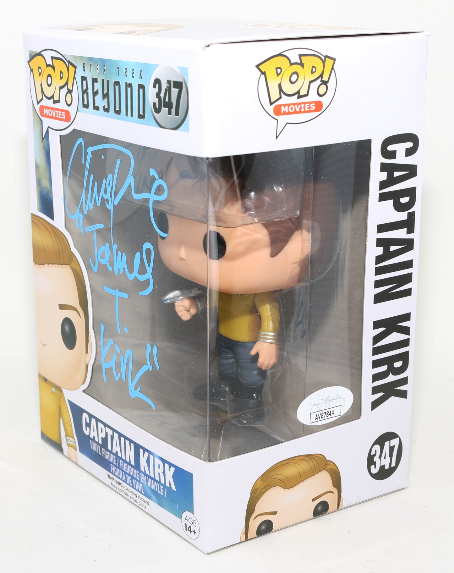 
                  
                    Chris Pine as Captain Kirk from Star Trek: Beyond (JSA) Signed Funko POP! #347
                  
                