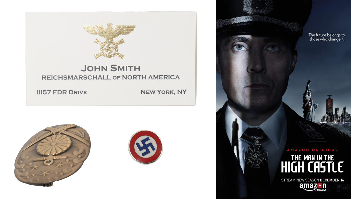 The Man in the High Castle Props: John Smith's Business Card, Metal Na ...