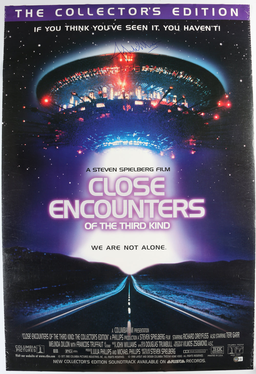 John Williams Composer of Close Encounters of the Third Kind (Beckett) Signed 27x40 Poster