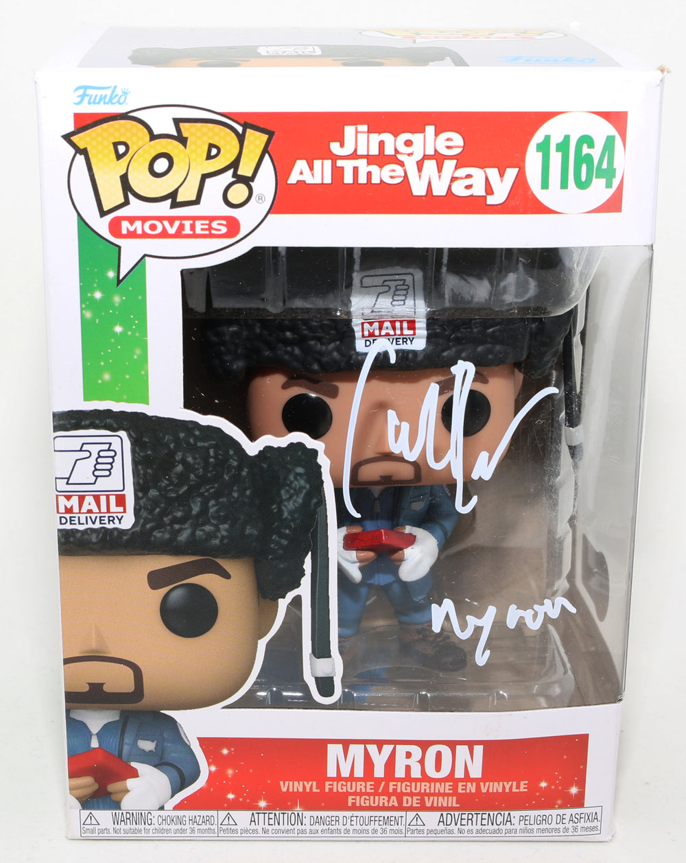 Sinbad as Myron Larabee in Jingle All the Way (Beckett) Signed Funko POP! #1164 with Character Name