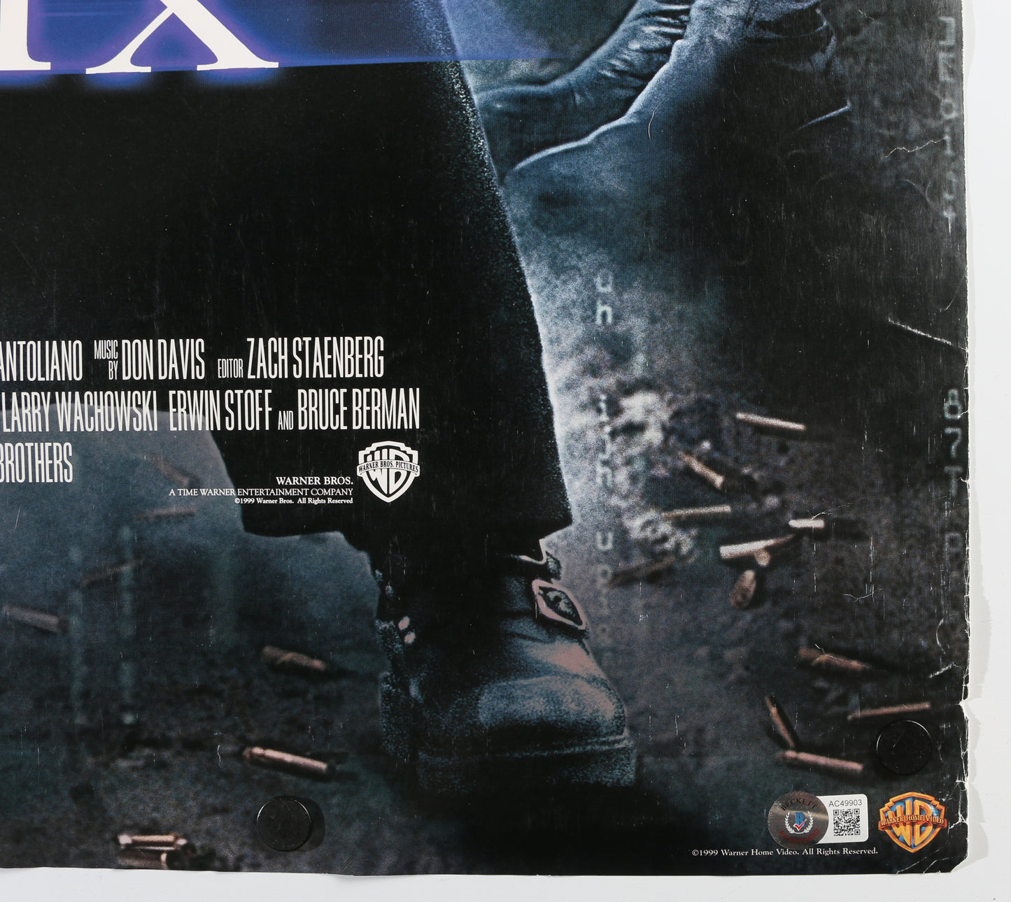 
                  
                    Keanu Reeves as Neo & Joe Pantoliano as Cypher in The Matrix (Beckett) Signed 27x40 Double-Sided Poster
                  
                