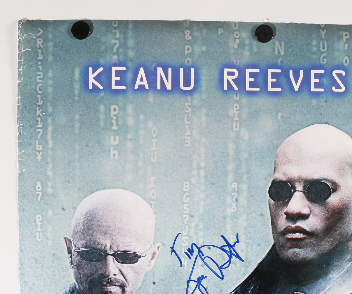 
                  
                    Keanu Reeves as Neo & Joe Pantoliano as Cypher in The Matrix (Beckett) Signed 27x40 Double-Sided Poster
                  
                