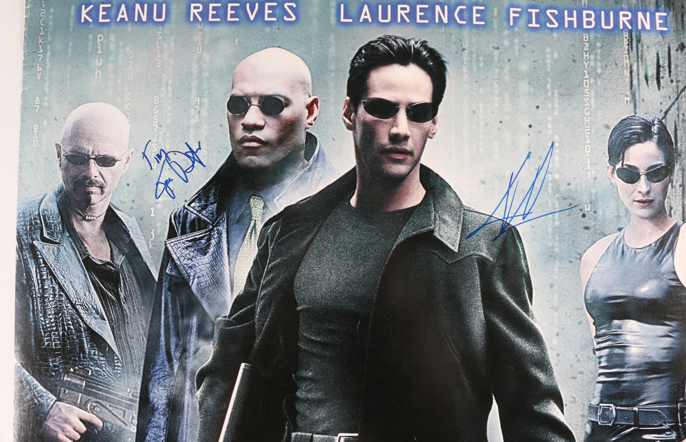 
                  
                    Keanu Reeves as Neo & Joe Pantoliano as Cypher in The Matrix (Beckett) Signed 27x40 Double-Sided Poster
                  
                