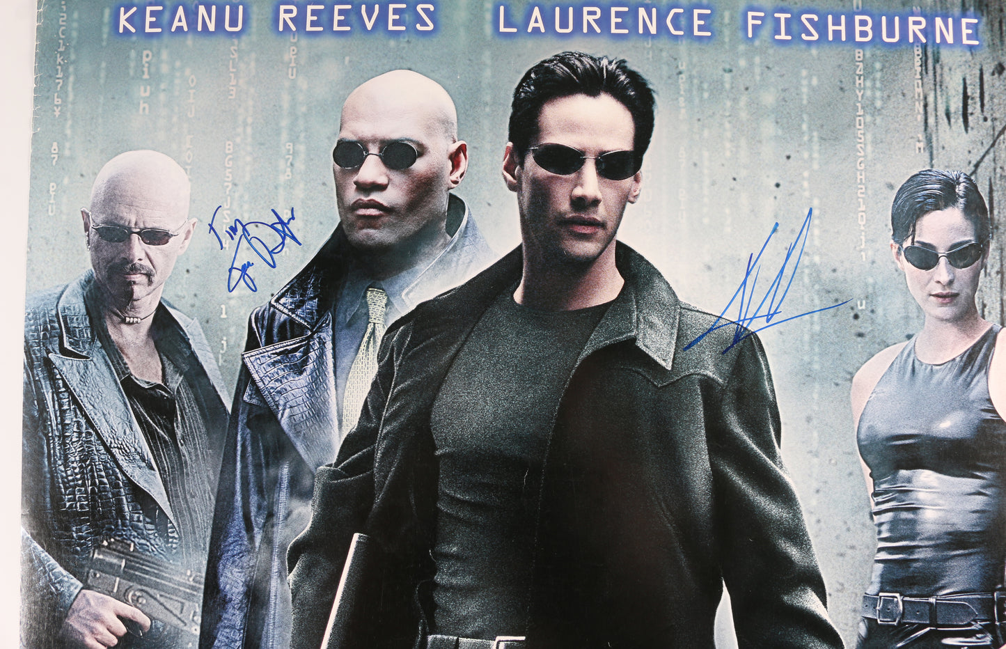 
                  
                    Keanu Reeves as Neo & Joe Pantoliano as Cypher in The Matrix (Beckett) Signed 27x40 Double-Sided Poster
                  
                