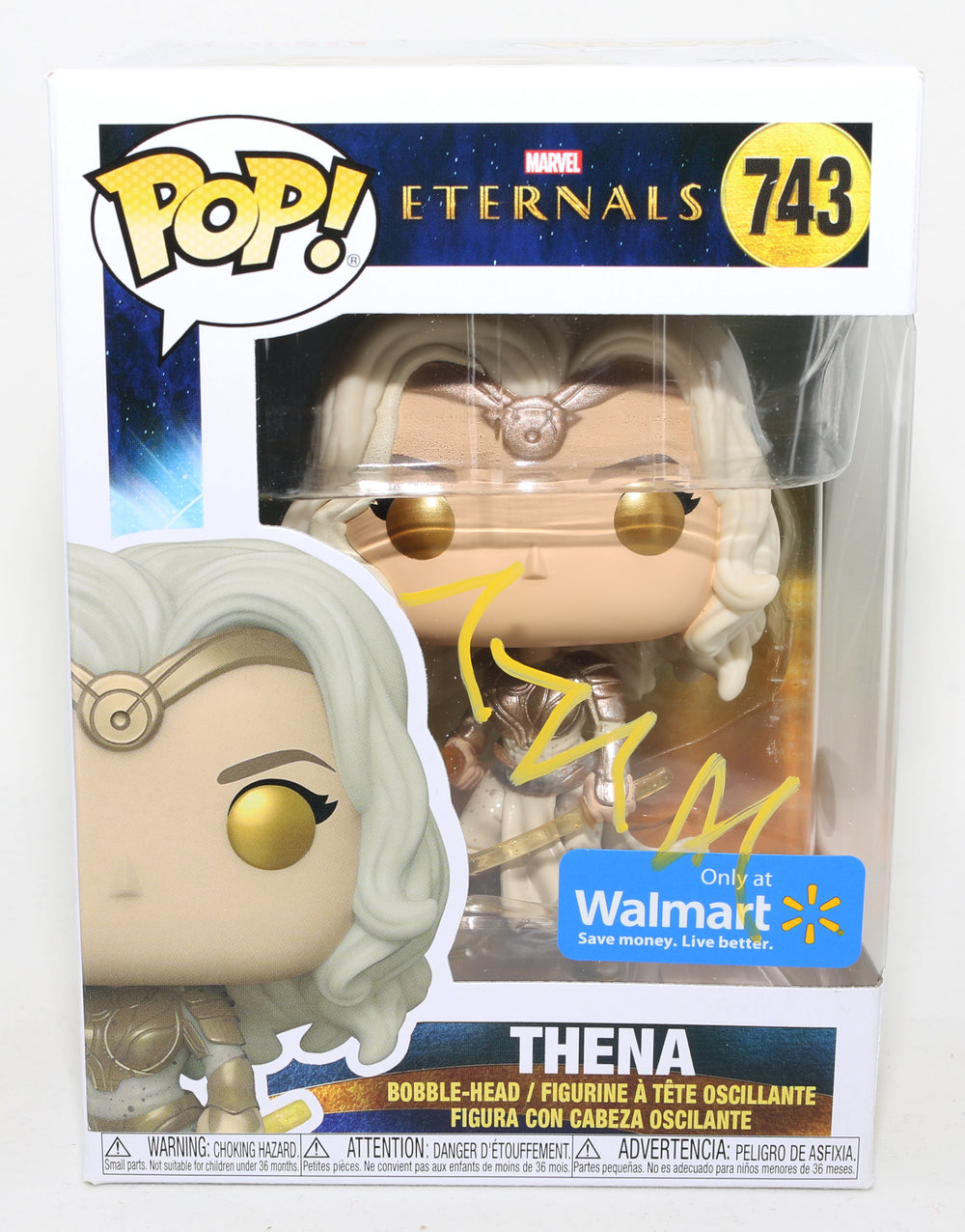 Angelina Jolie as Thena in The Eternals Walmart Exclusive (JSA) Signed POP! Funko #743