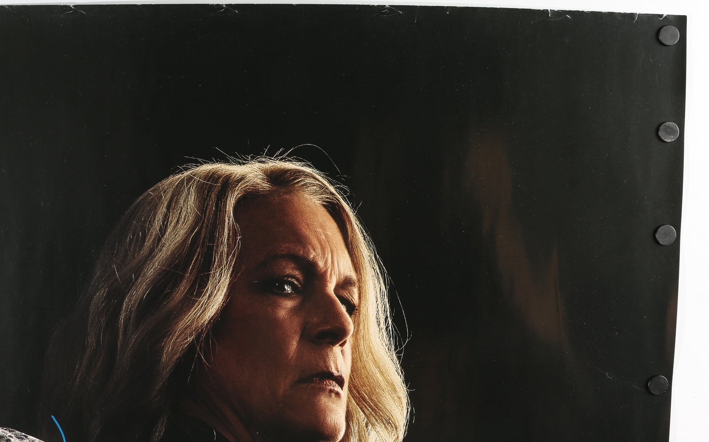 
                  
                    James Jude Courtney as Michael Myers & Jamie Lee Curtis as Laurie Strode in Halloween Ends Signed 40x30 Poster with Character Name & Quote
                  
                