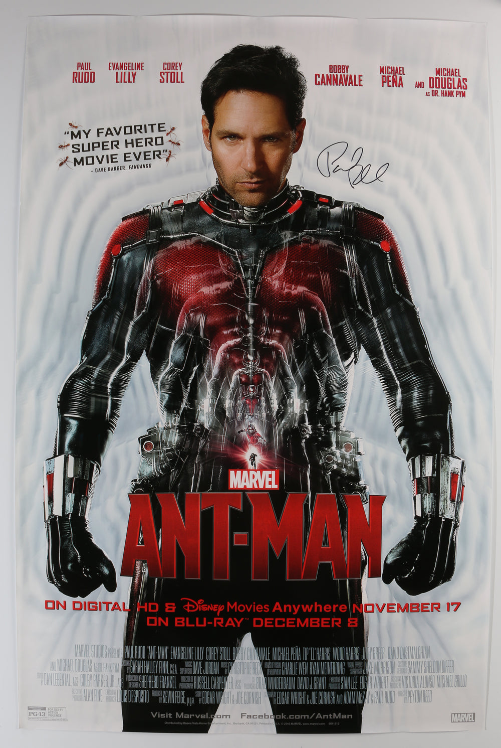 Paul Rudd as Ant-Man in Ant-Man Signed 27x40 Poster