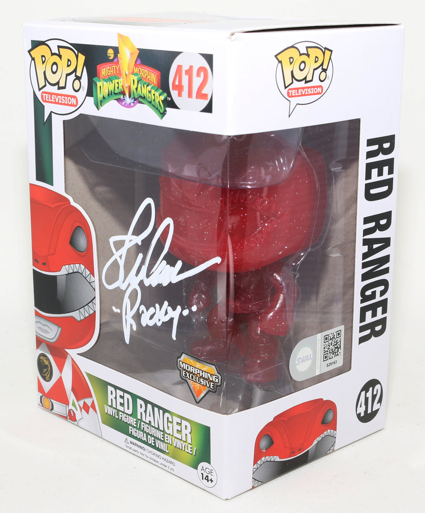 
                  
                    Steve Cardenas as the Red Ranger in Mighty Morphin Power Rangers Morphing Exclusive (SWAU) Signed Funko POP! #412 with Character Name
                  
                