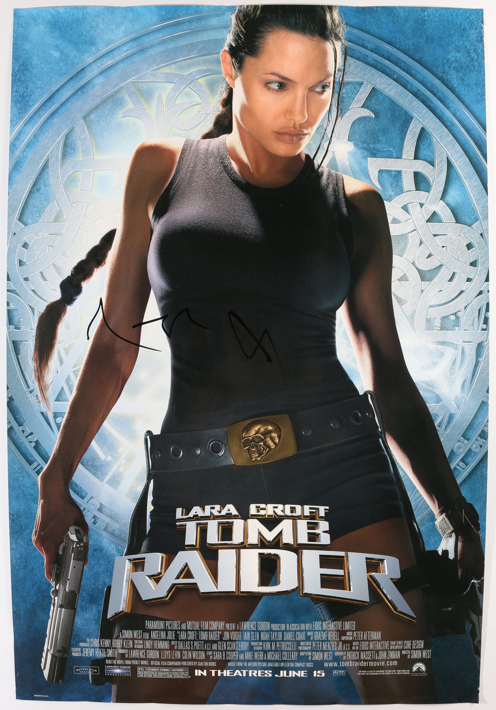 Angelina Jolie as Lara Croft in Tomb Raider (SWAU) Signed 27x40 Poster