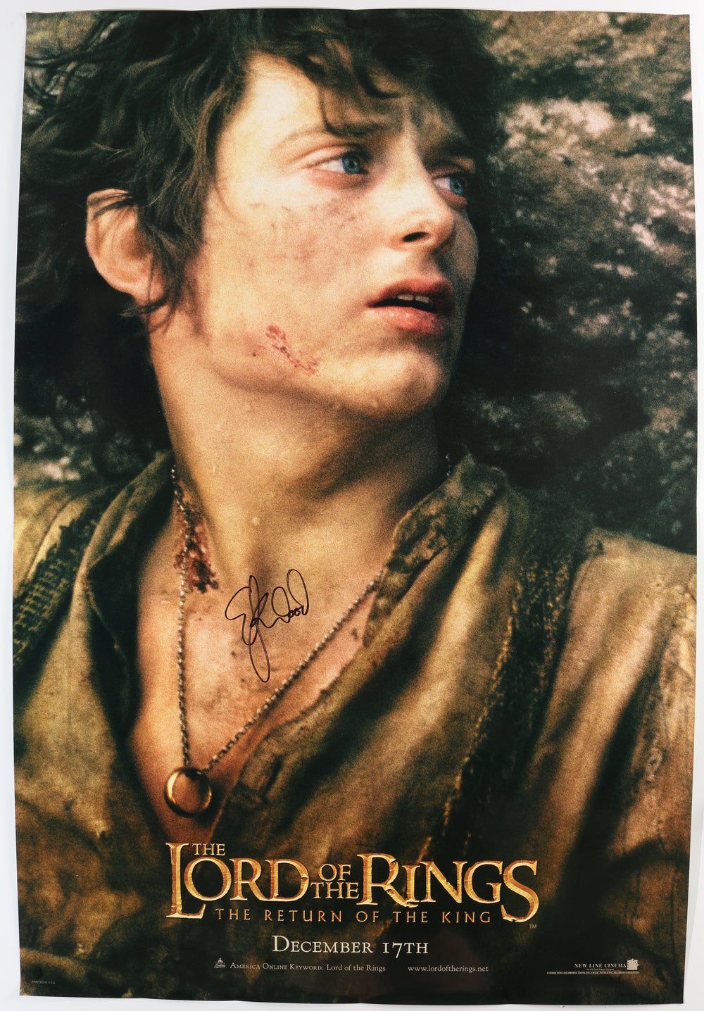 Elijah Wood as Frodo Baggins in The Lord of the Rings: Return of the King Signed 27x40 Poster