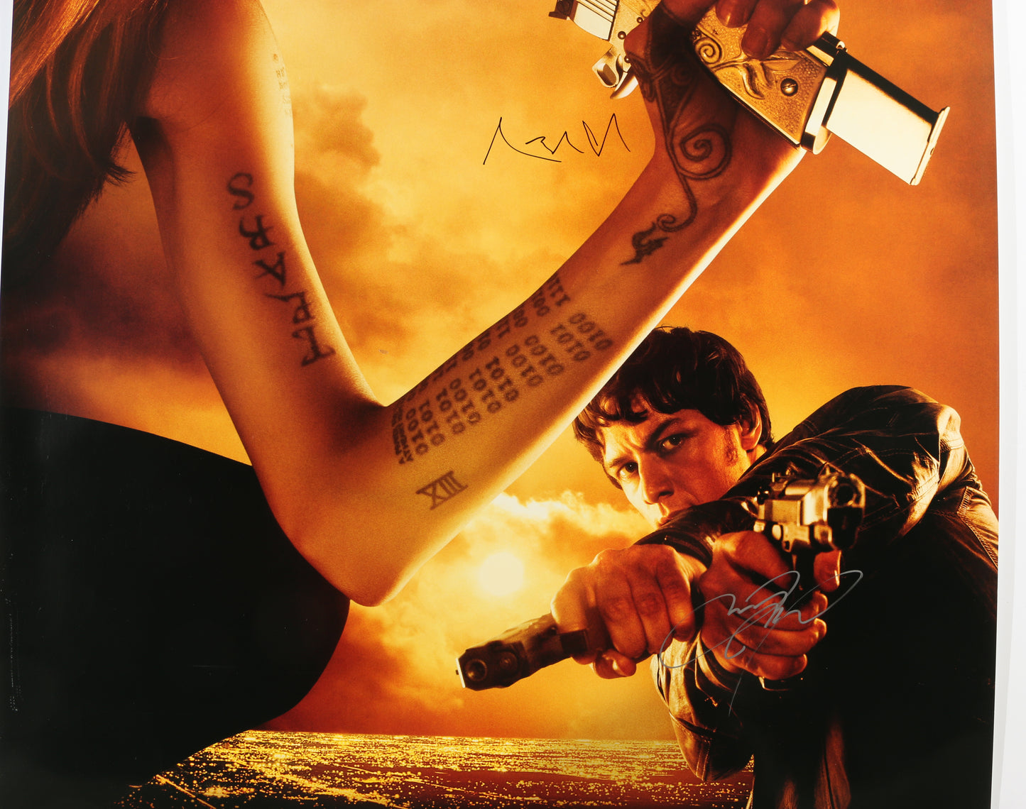 
                  
                    James McAvoy as Wesley Gibson & Angelina Jolie as Fox in Wanted Signed 27x40 Poster
                  
                