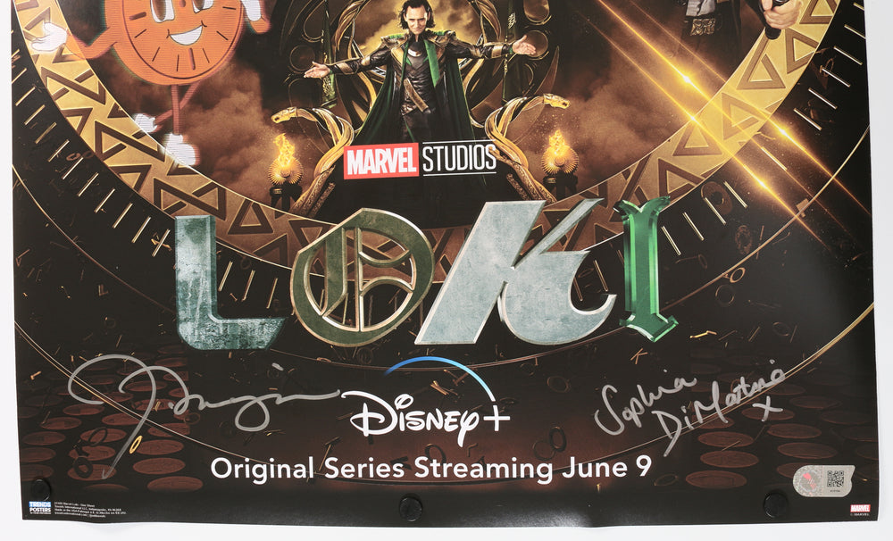 Loki 22x33.5 Poster (SWAU) Cast Signed by Tom Hiddleston, Owen