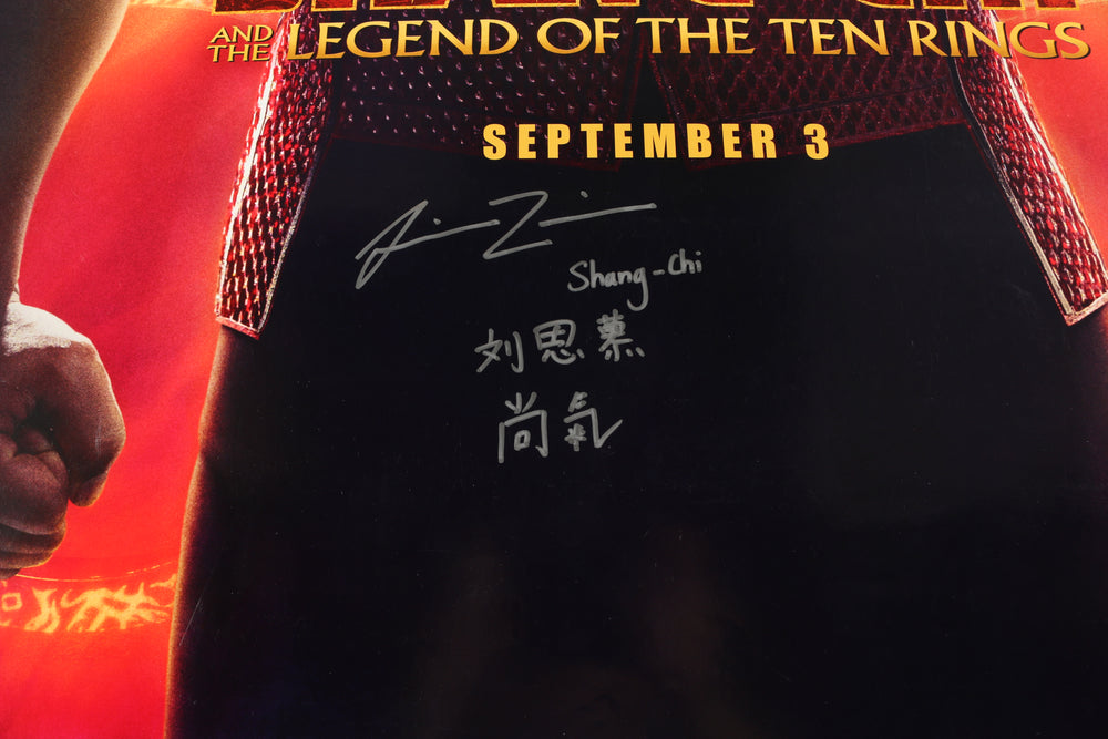 
                  
                    Simu Liu as Shang-Chi in Shang-Chi & the Legend of the Ten Rings (JSA) Signed 27x40 Double-Sided Poster with Character Name & Chinese Signature
                  
                