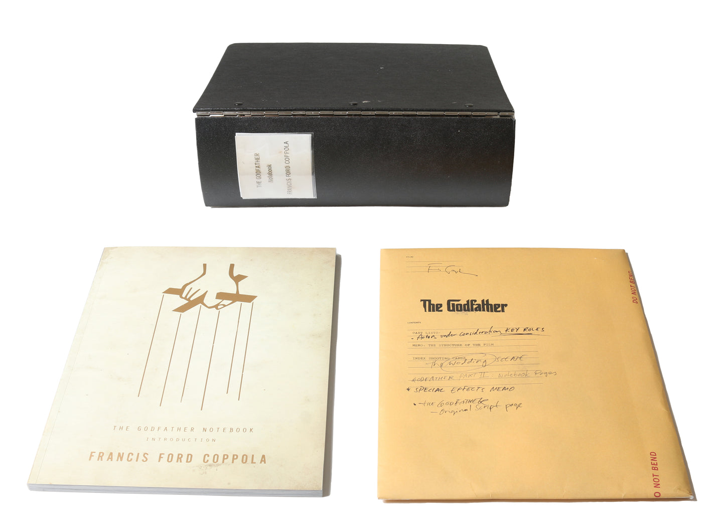 
                  
                    The Godfather Script Notebook Signed by Francis Ford Coppola, Al Pacino, James Caan, Talia Shire, Gianni Russo, & and John Martino
                  
                