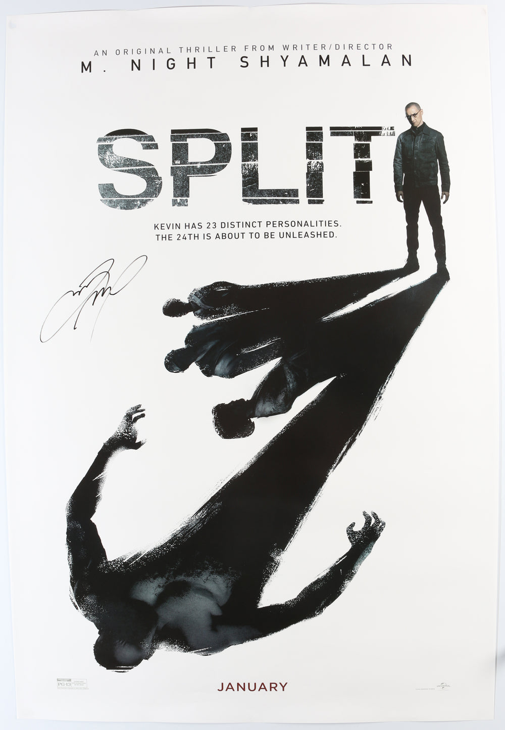 James McAvoy as Kevin in Split Signed 27x40 Double-Sided Poster