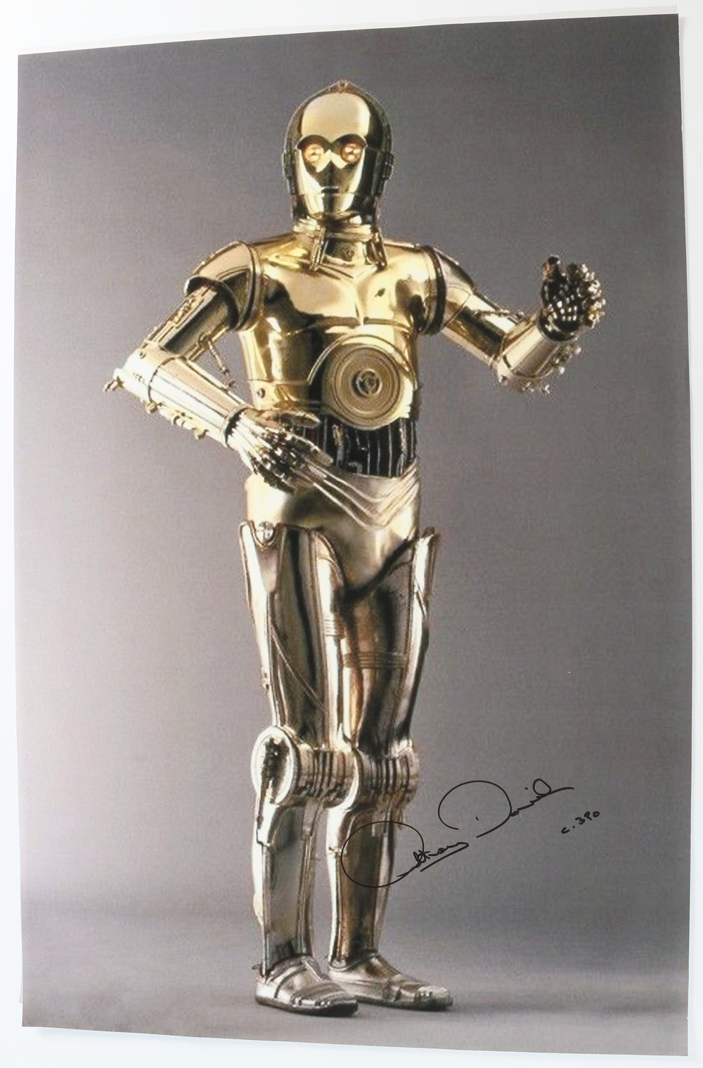 Anthony Daniels as C-3PO in Star Wars Signed 20x30 Poster