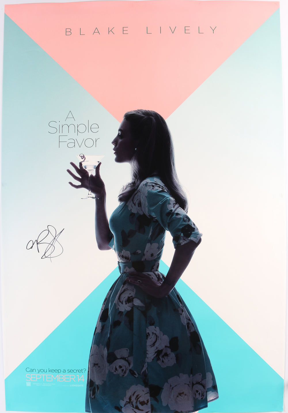 Blake Lively as Emily Nelson in A Simple Favor Signed 27x40 Poster