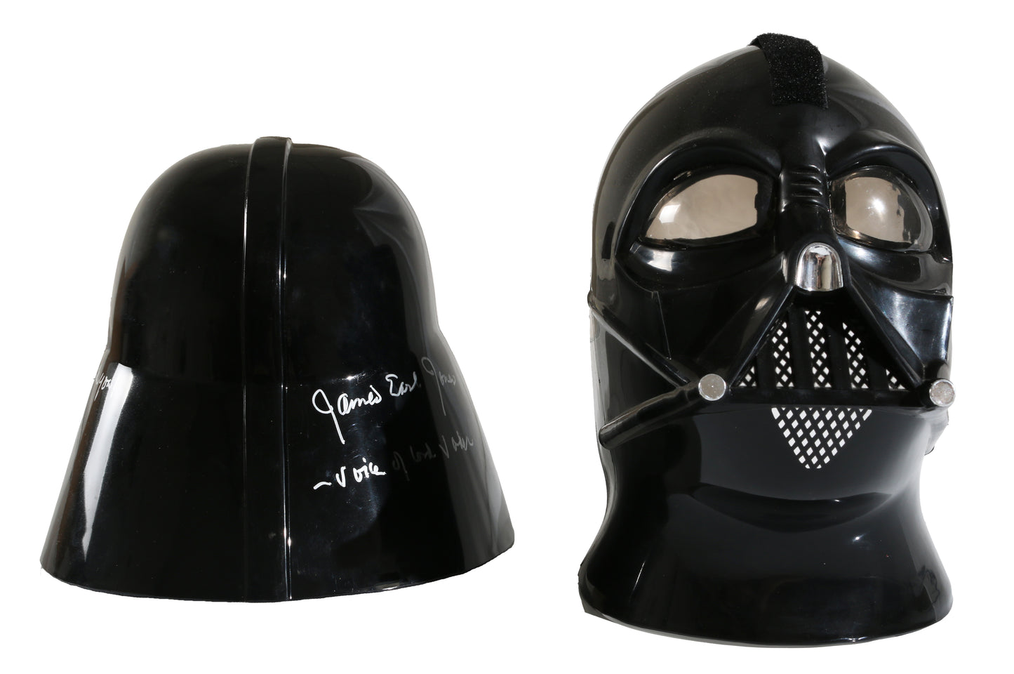 
                  
                    Darth Vader from Star Wars Full Size Prop Replica Helmet Signed by James Earl Jones with Rare 'Voice of Lord Vader' Character Name & MTFBWY Quote
                  
                