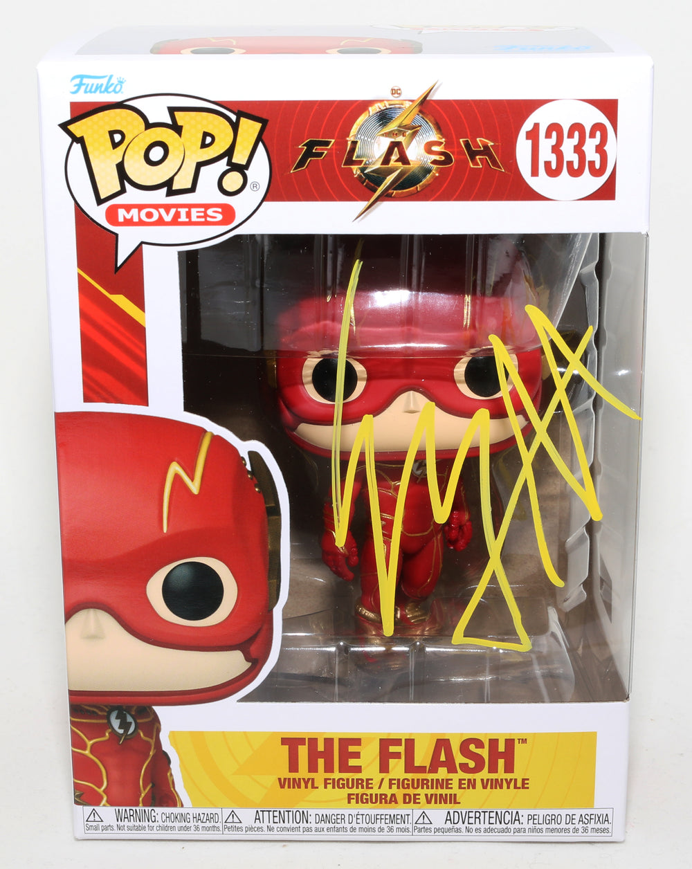 Ezra Miller as Barry Allen in The Flash (Celebrity Authentics) Signed Funko POP! #1333