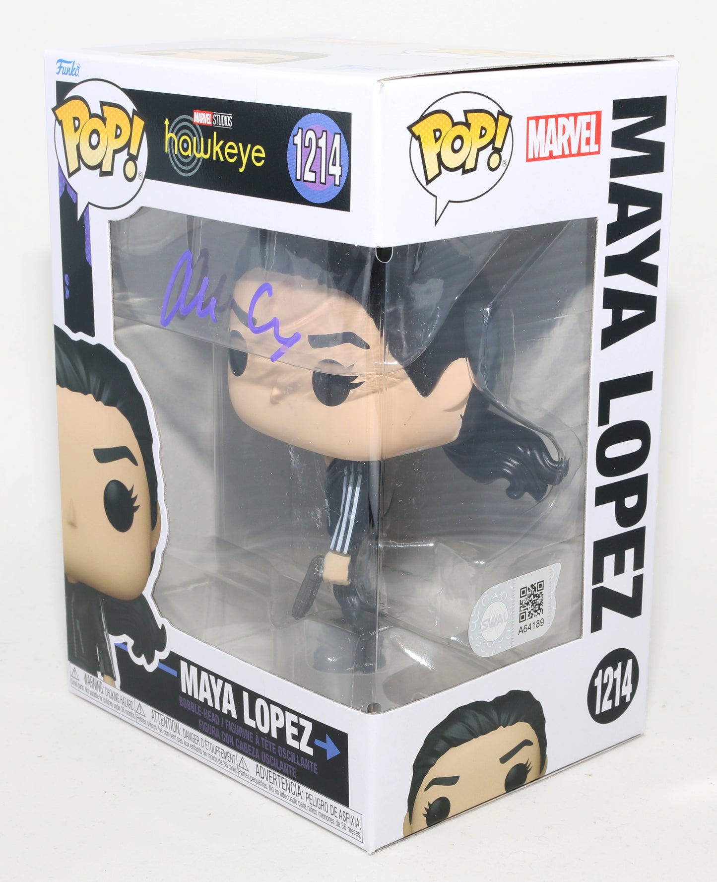 
                  
                    Alaqua Cox as Maya Lopez in Hawkeye (JSA) Signed Funko POP! #1214
                  
                