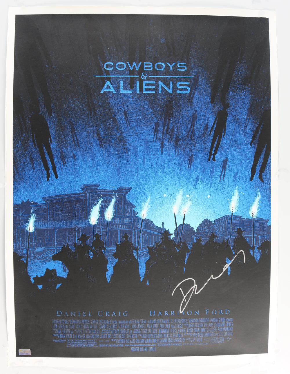 Daniel Craig as Jake Lonergan in Cowboys & Aliens (Celebrity Authentics) Signed 18x24 Poster