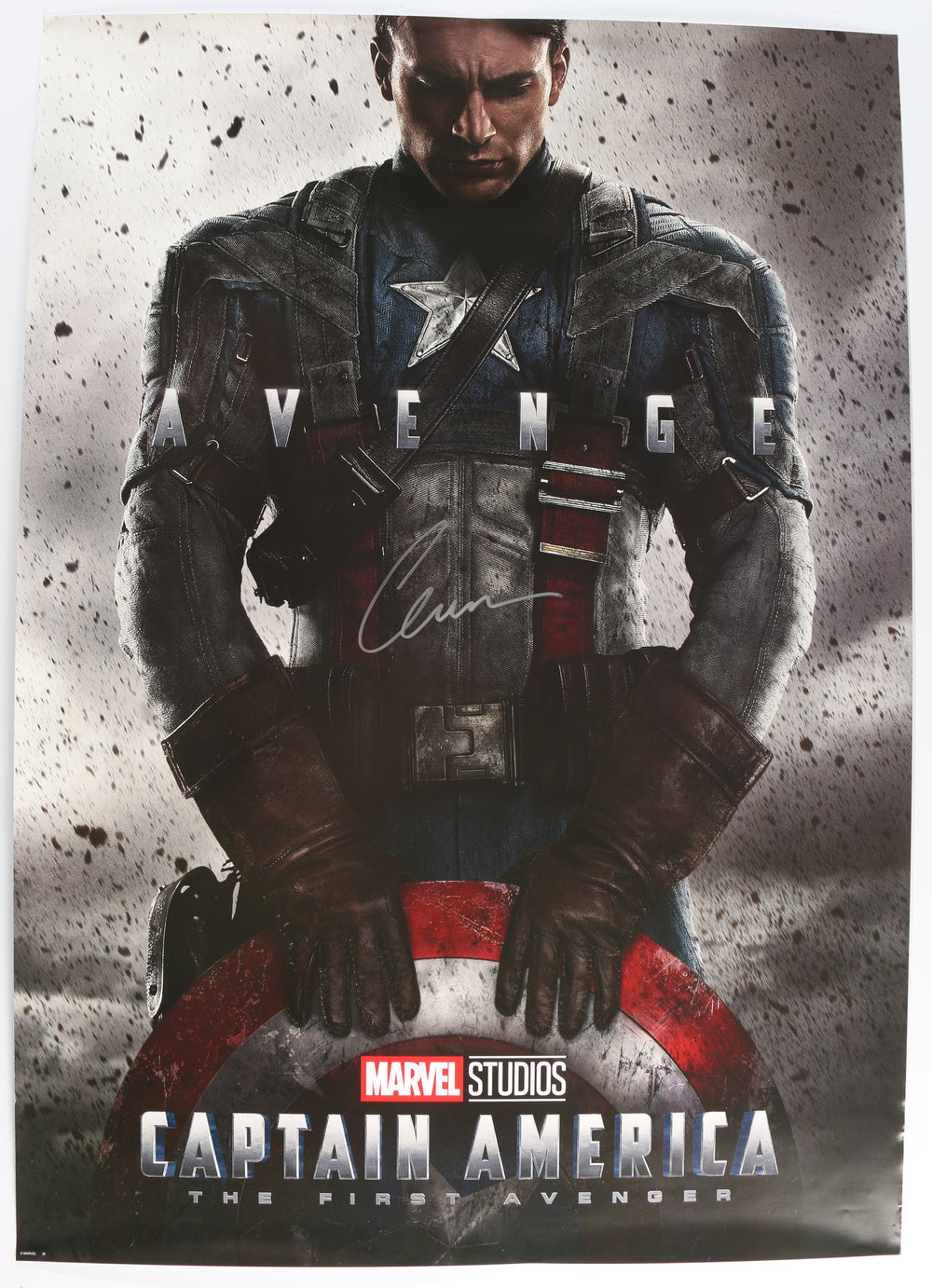 Chris Evans as Captain America in Captain America: The First Avenger Signed 20x28.5 Poster