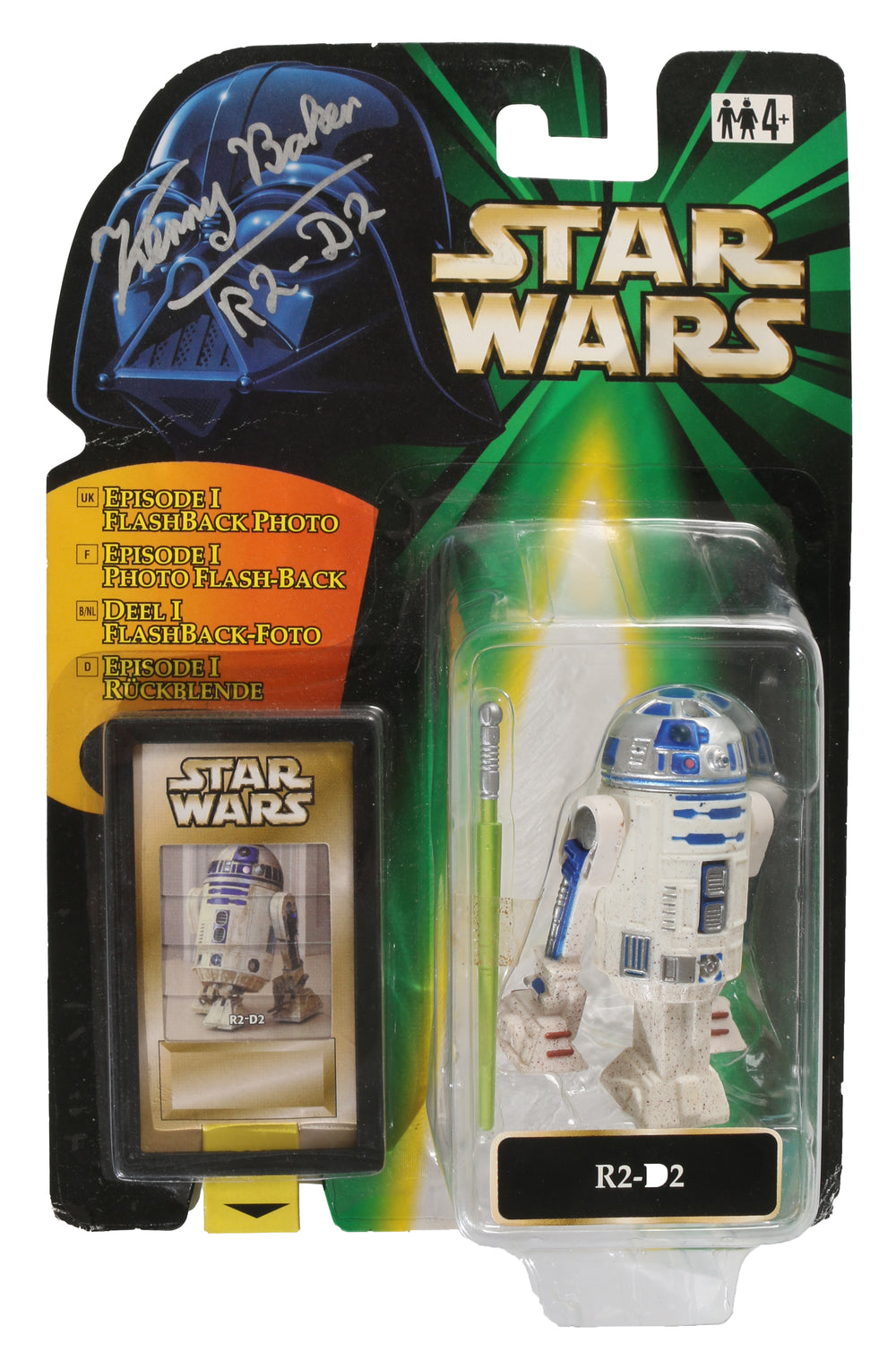 Kenny Baker as R2-D2 in Star Wars Episode I: The Phantom Menace Signed Hasbro United Kingdom Action Figure