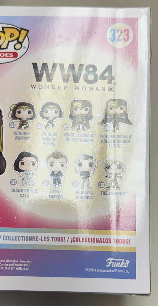 
                  
                    Gal Gadot as Wonder Woman Golden Armor in WW 1984 (SWAU) Signed Funko POP! #323 with Character Name Initials
                  
                